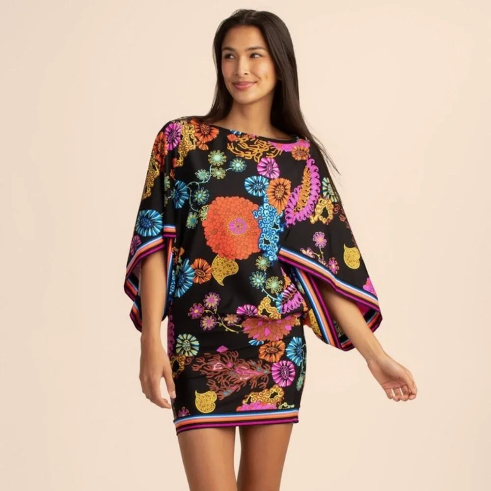 Trina Turk Electric Reef Tunic Cover Up & One Piece Bathing Suit Matching Set